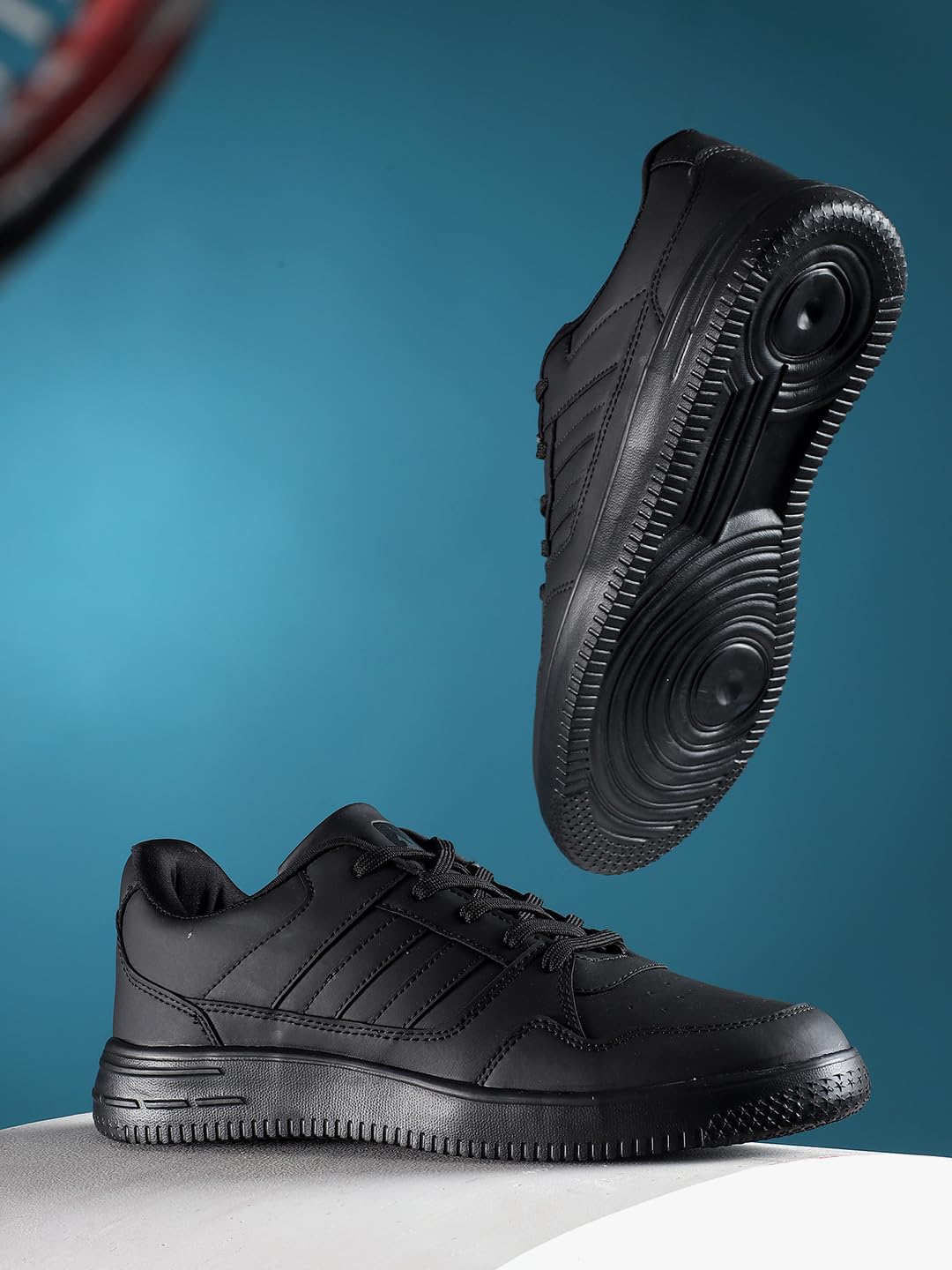 Cantabil Casual Sneaker Shoes for Men Black (MFTW00053A_Black_7)