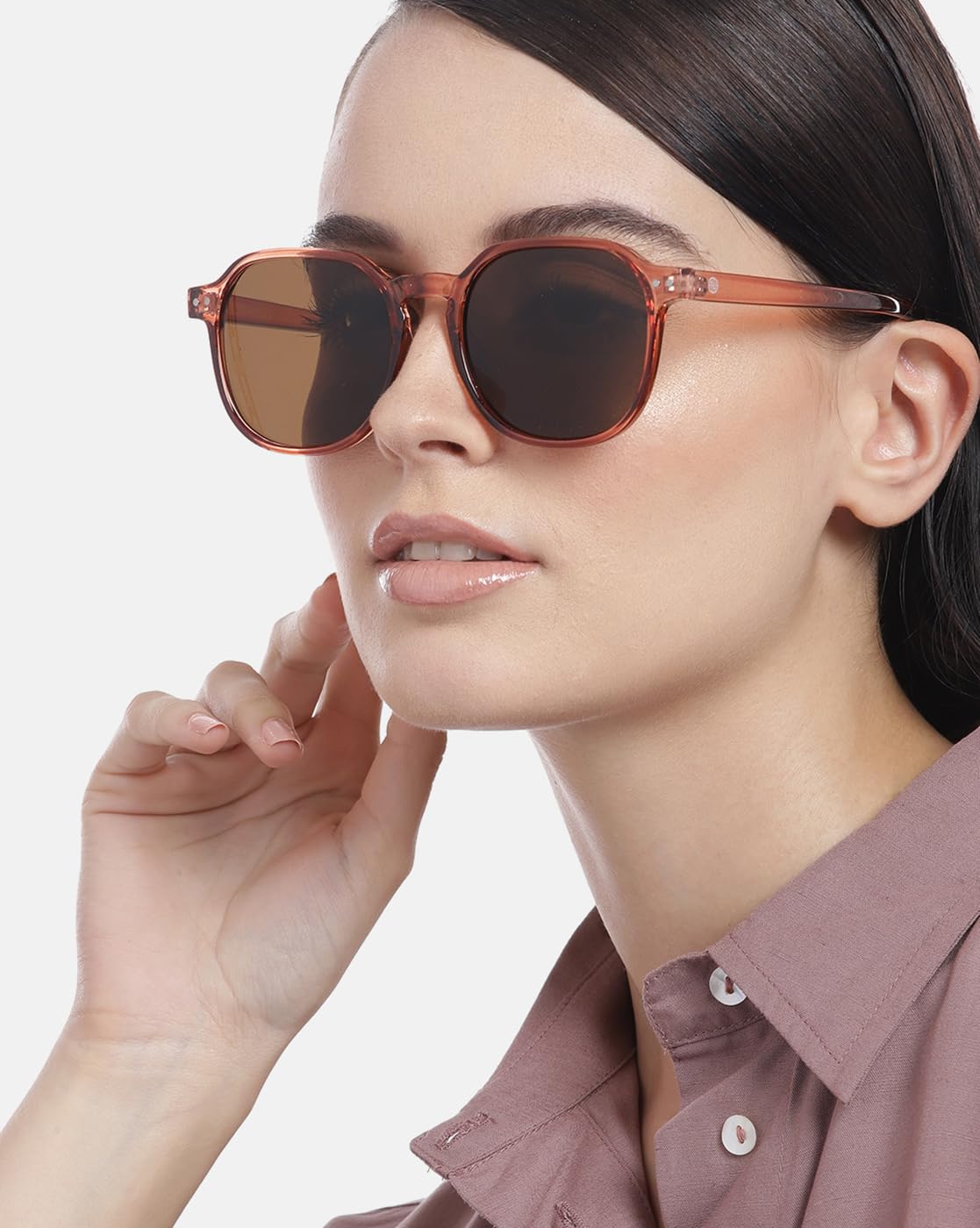 Carlton London Red toned with UV Protected Lens Rectangle Sunglass for Women
