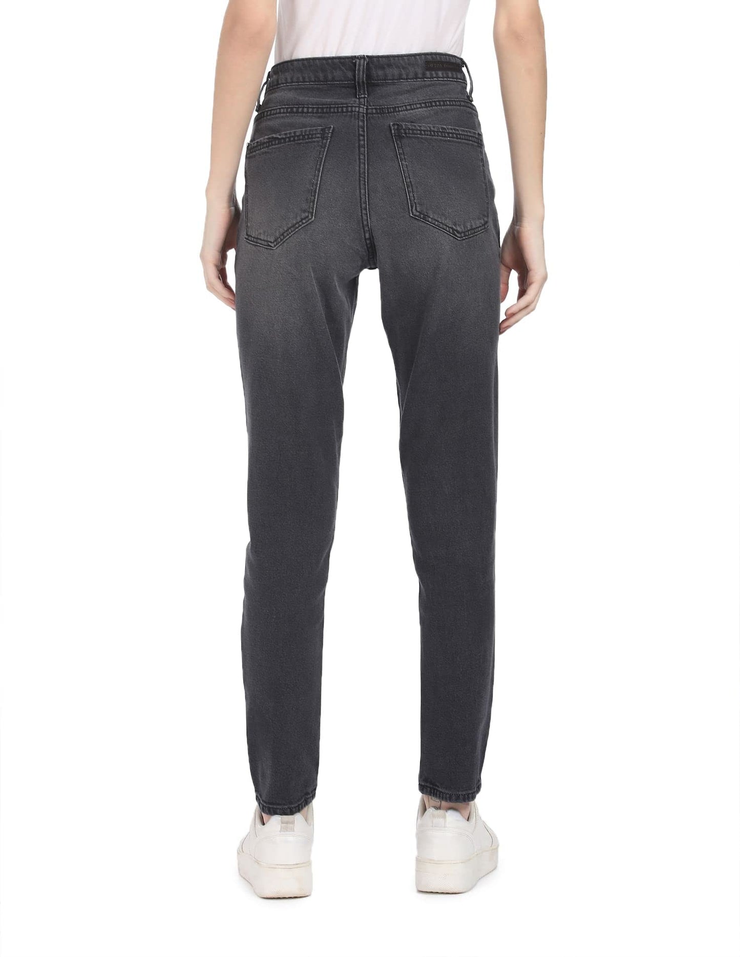 U.S. POLO ASSN. Grey High Rise Dark Wash Jeans