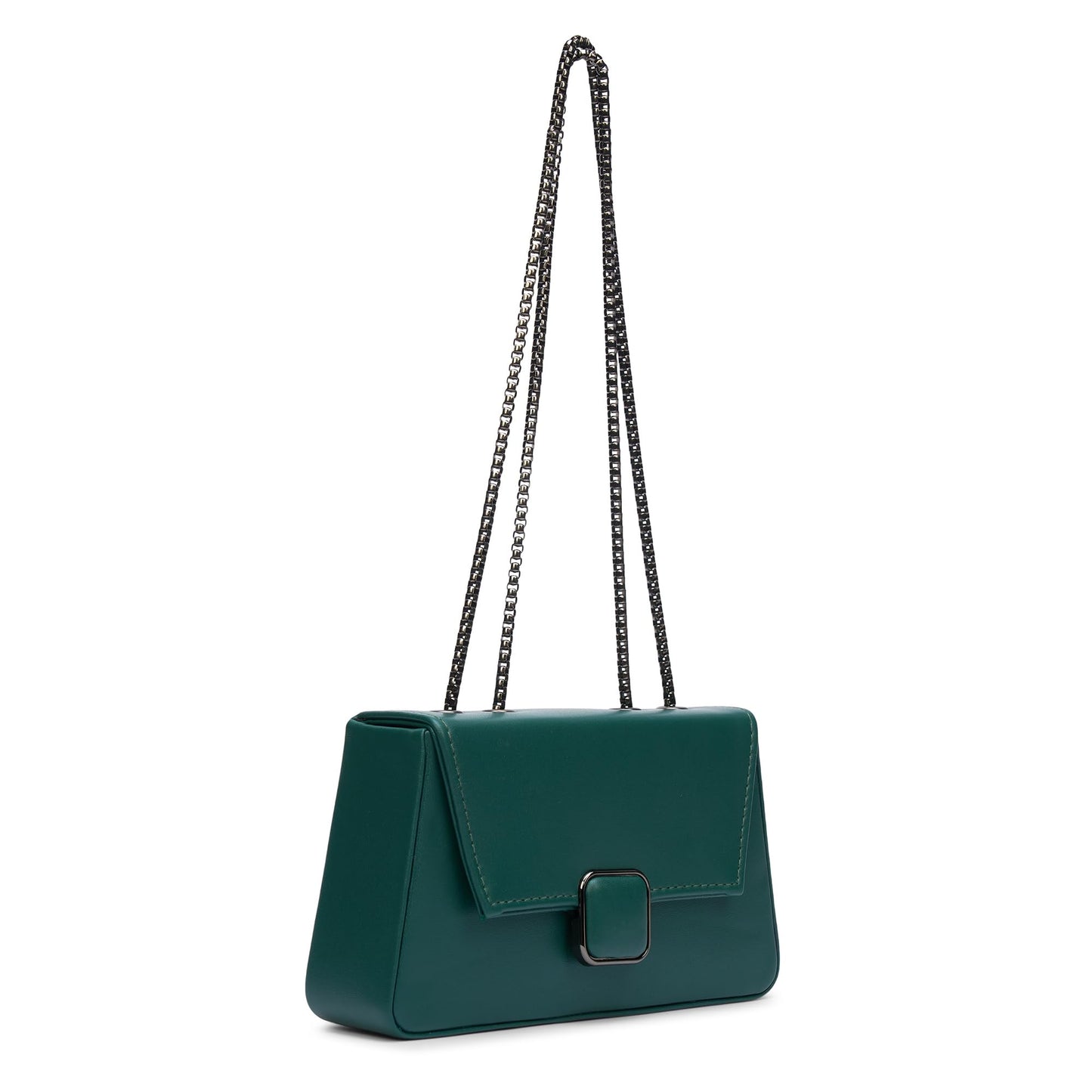 Caprese Lina Medium Sling Bag for Women with Adjustable Strap & Magnetic Button Closure for Comfortable Wear | Versatile Handbag for Everyday Use, Travel, and Special Occasions (Bottle Green)