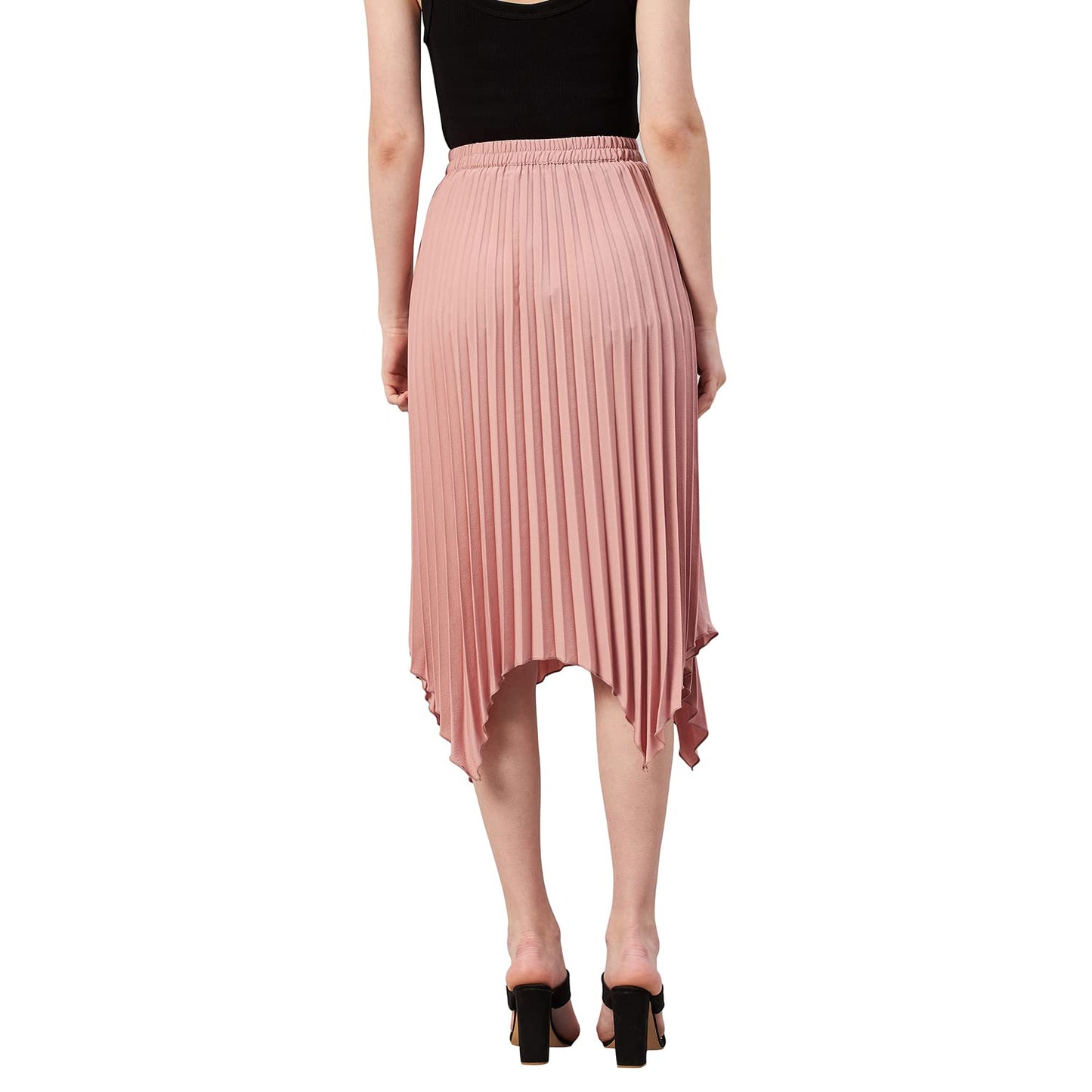 Marie Claire Women Casual Peach Colour Solid A-Line Skirt