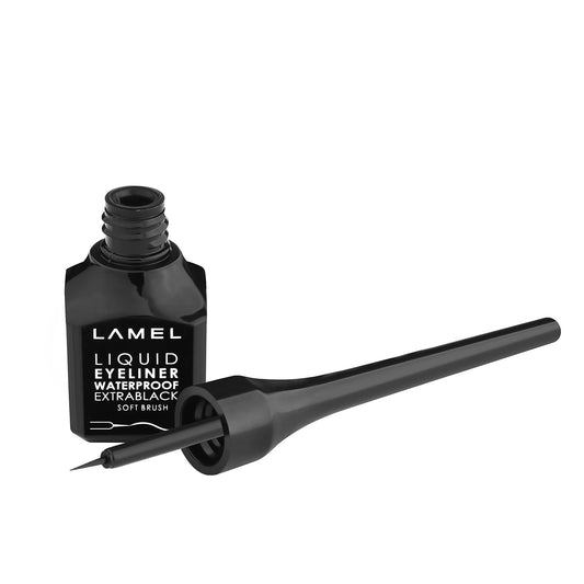 Lamel- Eyeliner- liquid with Soft brush-№ 101 Black | Waterproof & Smudge-Proof | Long-Lasting Formula | for a Flawless Eye Makeup Look | Easy to Use and Quick-Drying | 3.5 gm