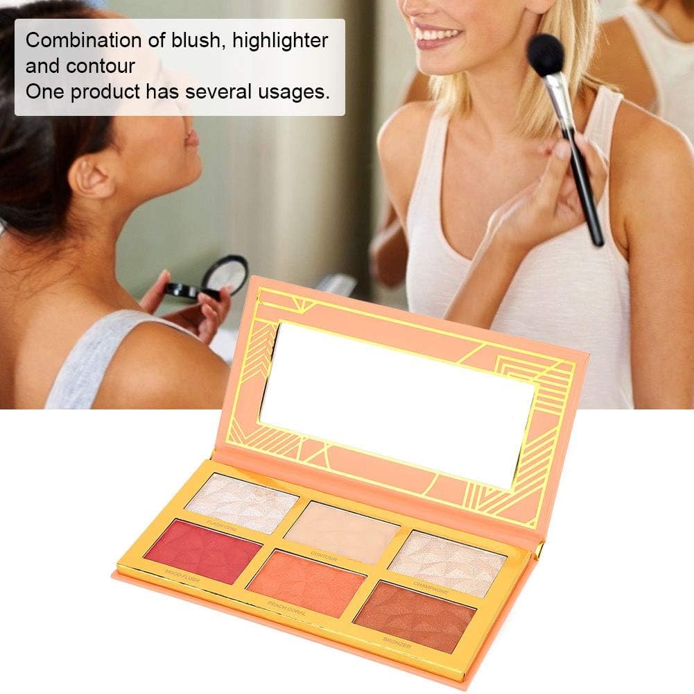 COSLUXE IMAGIC PROfessional Makeup Pallete for women Girls, 6 COLOR HIGHLIGHT,BLUSH AND CONTOUR PALETTE 24g