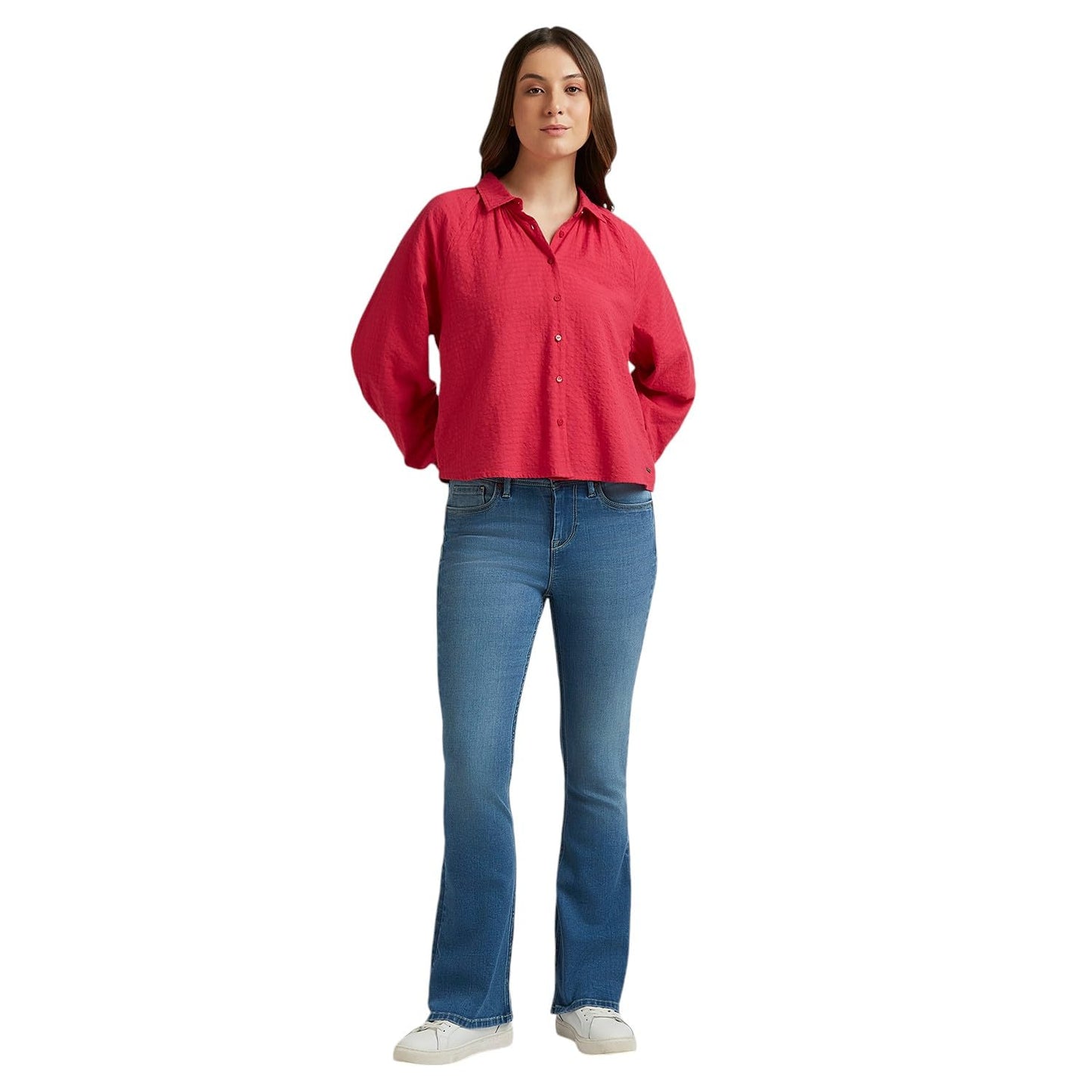 Pepe Jeans Women's Relaxed Fit Shirt (PL305057_Pink