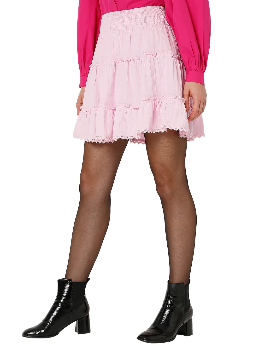 Vero Moda Cotton Western Skirt Pink