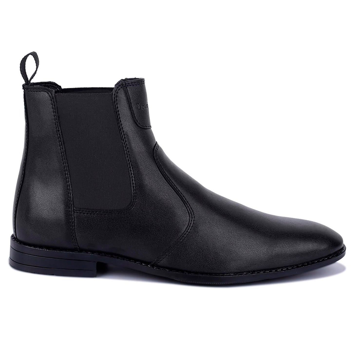 LOUIS STITCH Men's Obsidian Black Chelsea Boots for Men Handmade Dual Tone Patina Finish (LSRG_CLJB) (Size- 8 UK)