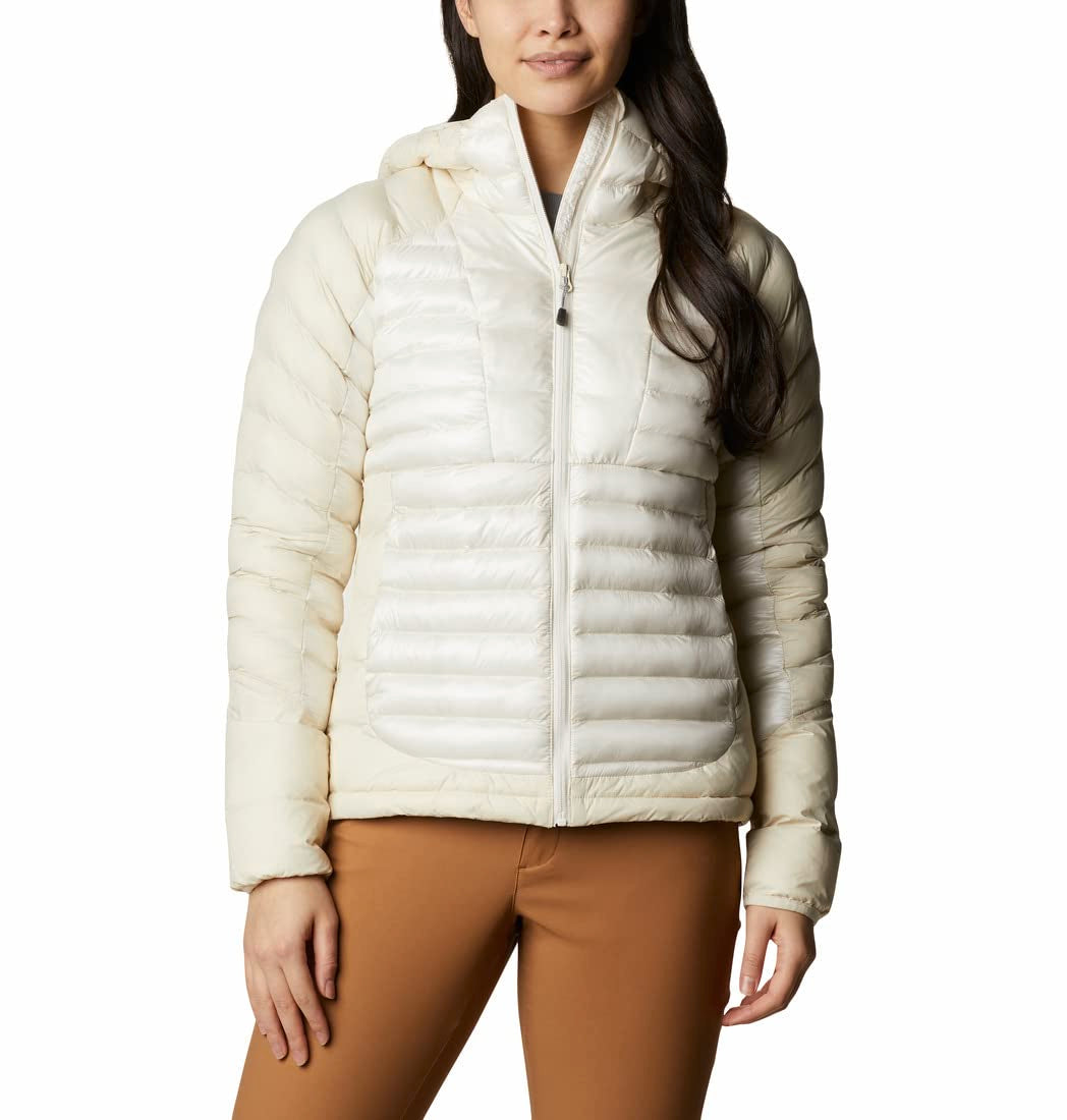 Columbia Womens Labyrinth Loop Hooded Jacket, Chalk, L