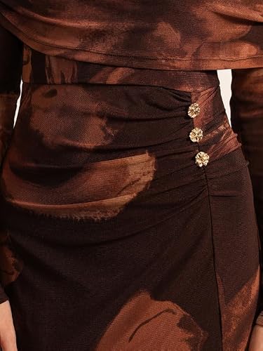 Kazo Women's Huxley Maxi Dress (Brown L)