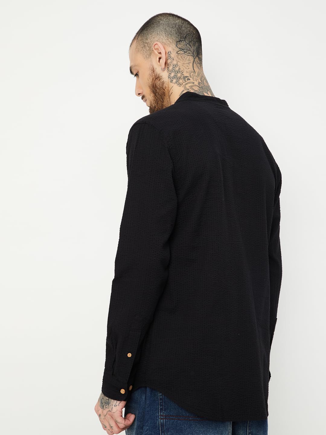 Max Men's Cotton Regular Kurta (FUBSTSP2502SD_Black