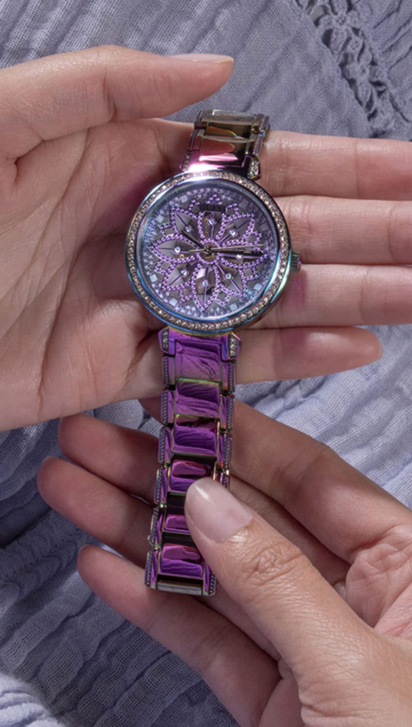GUESS Analog Purple Dial Women's Watch-GW0528L4