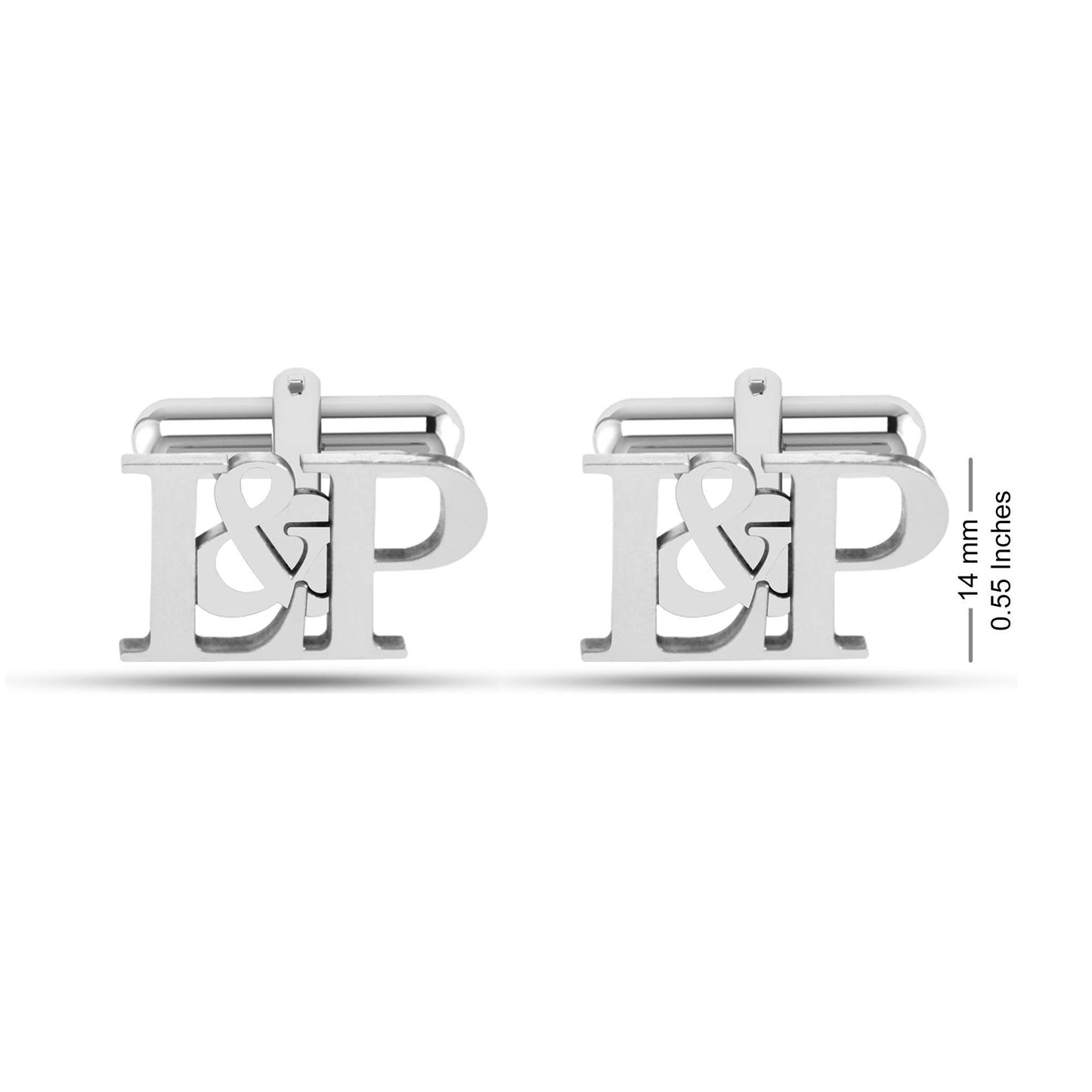 Personalized Custom Monogrammed Cufflinks for Men Sterling Silver Initial Name Cufflinks for Father Grandfather Brother Birthday Gifts