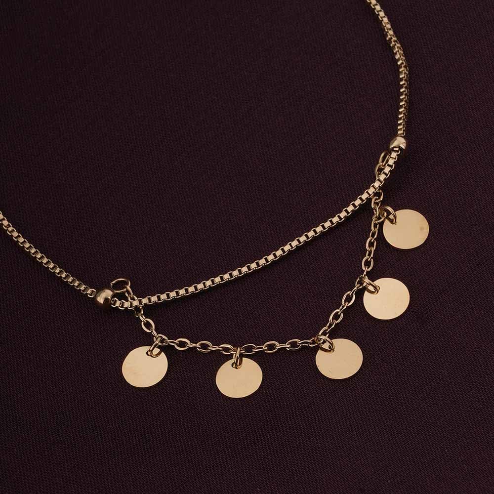 PALMONAS Tiny Plates Bracelet for Women - Gift for Girls & Women | Waterproof & Anti-Tarnish Bracelet