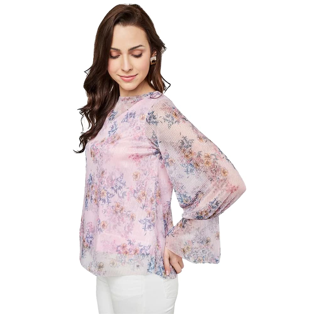 AND Women's Regular Fit Tunic Shirt (FW22AG055TX107_PURPLE M)