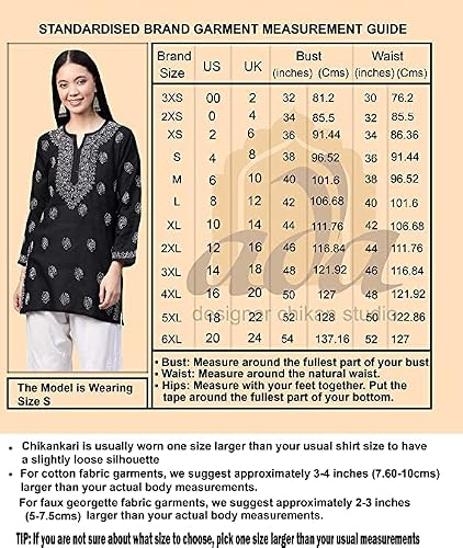 Ada Lucknow Chikankari Hand Embroidered Cotton Blend Green Short Kurti Top Tunic for Women A911269 (3XL)