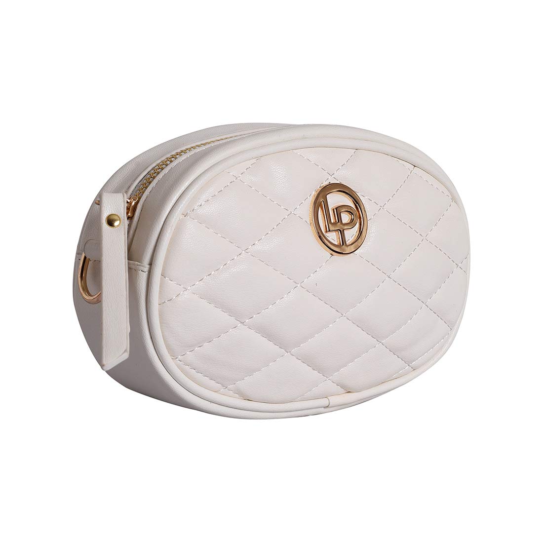 Lino Perros Womens Quilted White Sling Bag