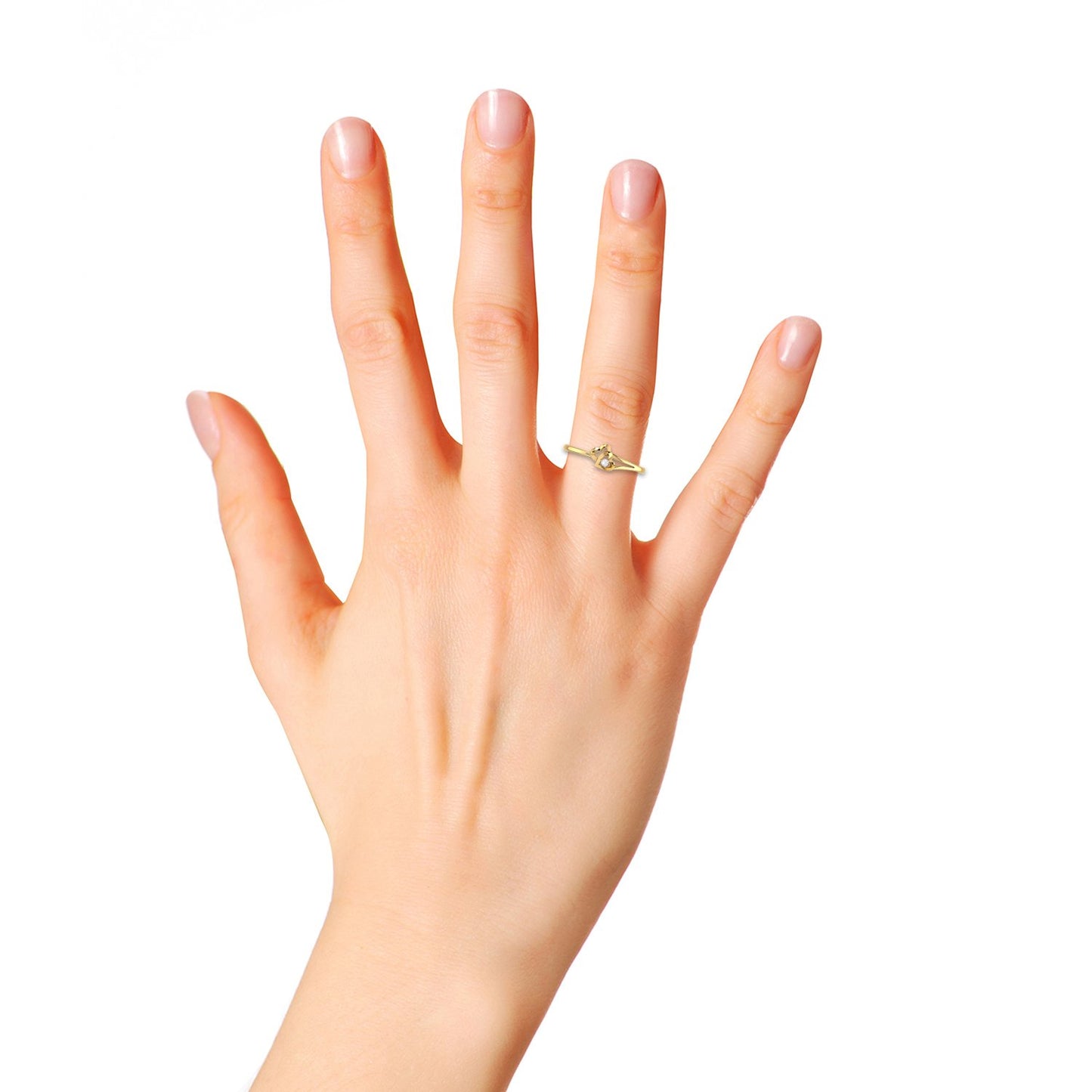 PC Jeweller The Drusilla 18KT Yellow Gold Diamond Ring for Women(Gold)