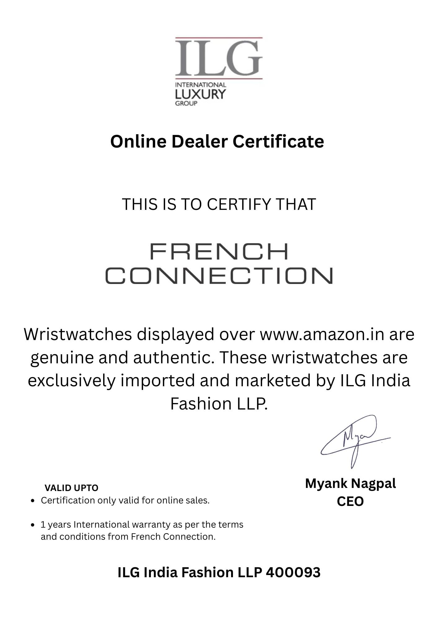 French Connection Analog Green Dial Women's Watch-FCN0142NGM