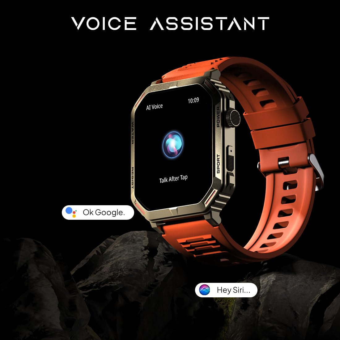 Fire-Boltt Strike Smart Watch 1.95 AMOLED Display, 800 NITS Brightness, 123 Sports Modes, Bluetooth Calling, Always On Mechanism