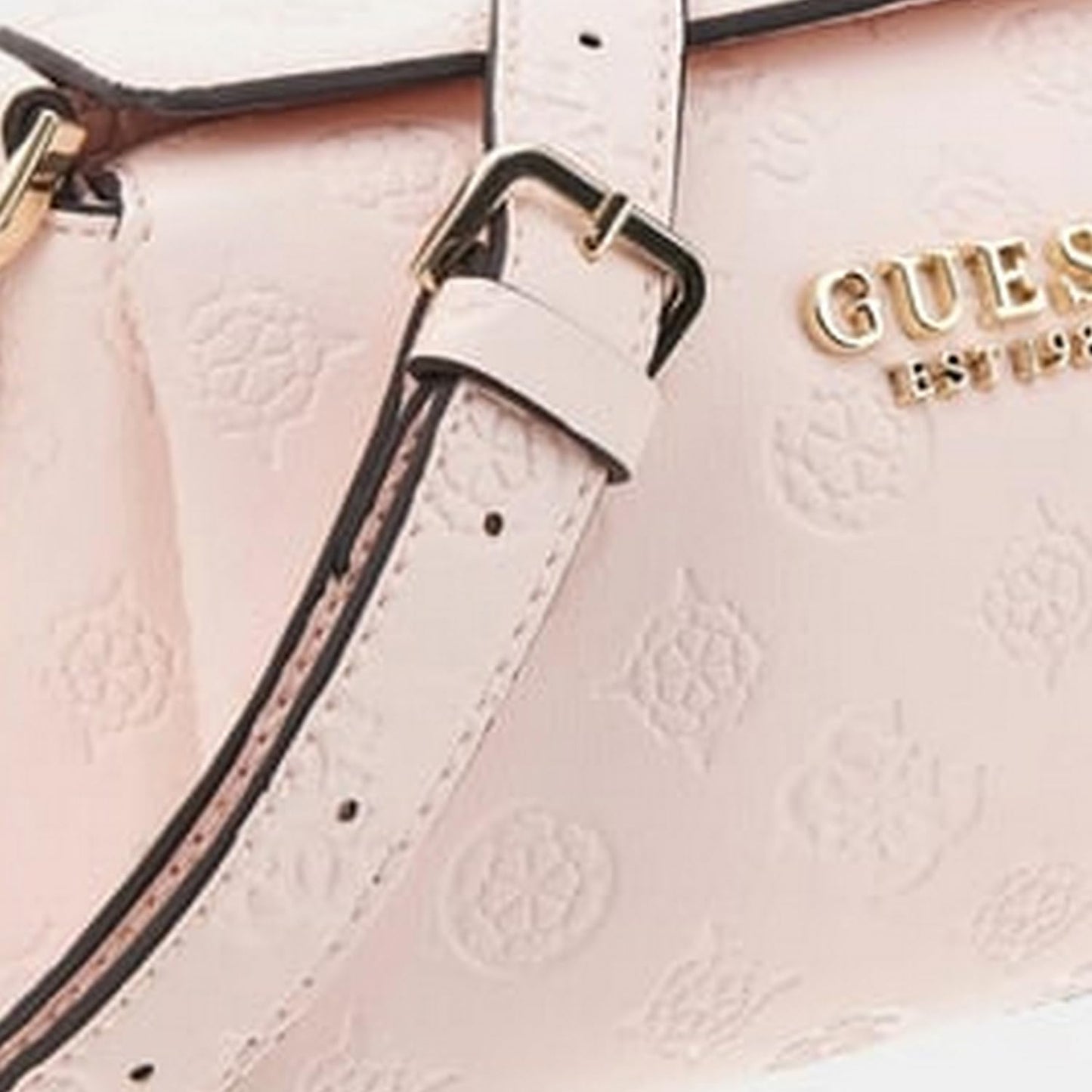 Guess Rosewater Logo Textured Phoebe Mini Crossbody Bag