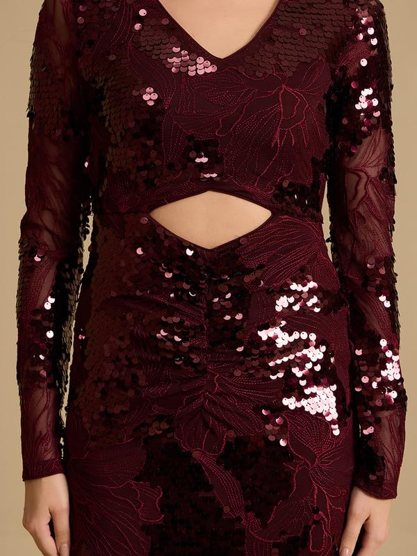 Kazo Lenora Maxi Dress for Women Maroon