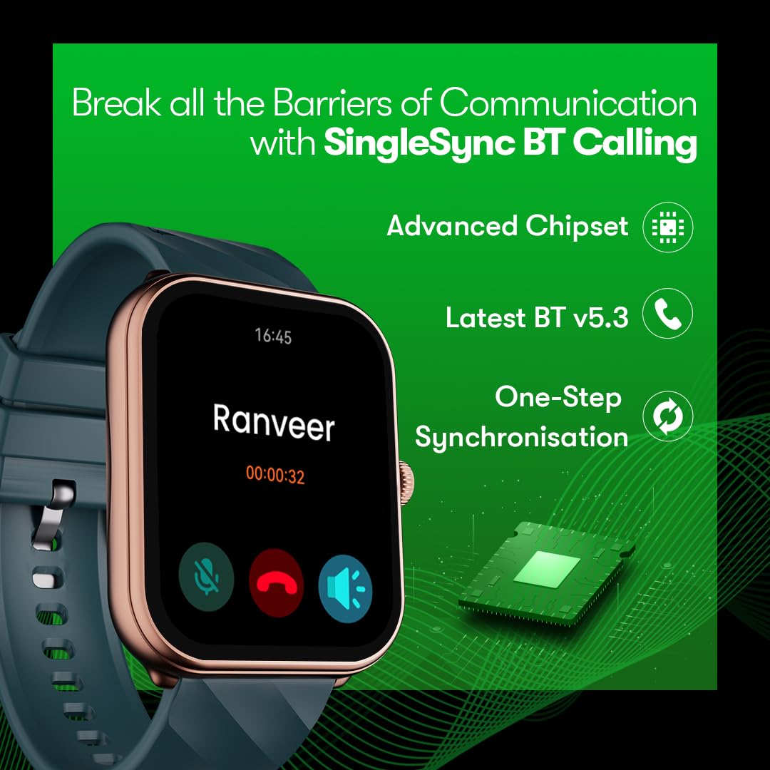 Fastrack Limitless X|Large 1.91" Hd Display|700 Nits Brightness|Singlesync Bt Calling|Advanced Chipset|100+ Sports Modes & Watchfaces|Auto Stress Monitor|24X7 Hrm| Ip68 Smartwatch, Blue