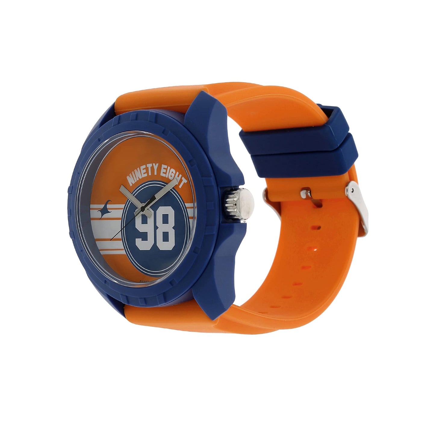 Fastrack Boy Silicone Tees Analog Orange Dial Watch -38018Pp02W / 38018Pp02W, Band Color-Orange