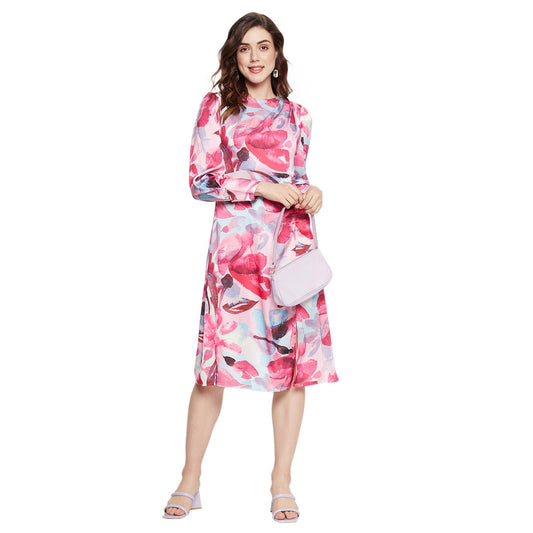 Madame Floral Print Pink Dress