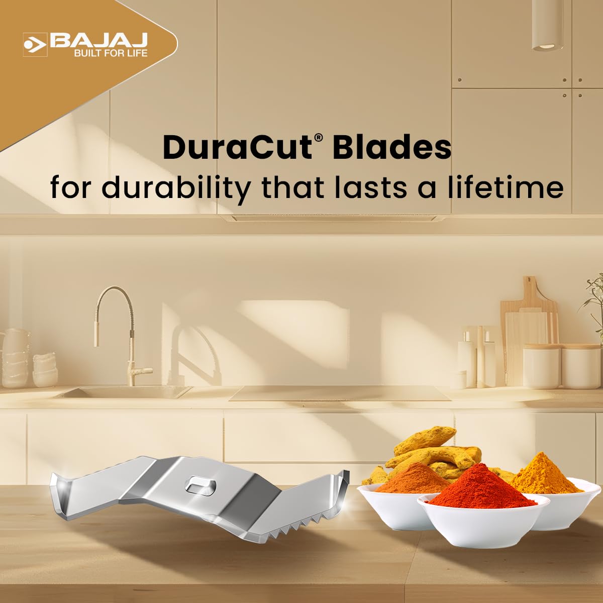 Bajaj Military Series Rex 750W 4 Jar Mixer Grinder | DuraCut Blades | 2-In-1 Function Blade In Dry Jar | 2 Yrs Warranty 【Red/Black】