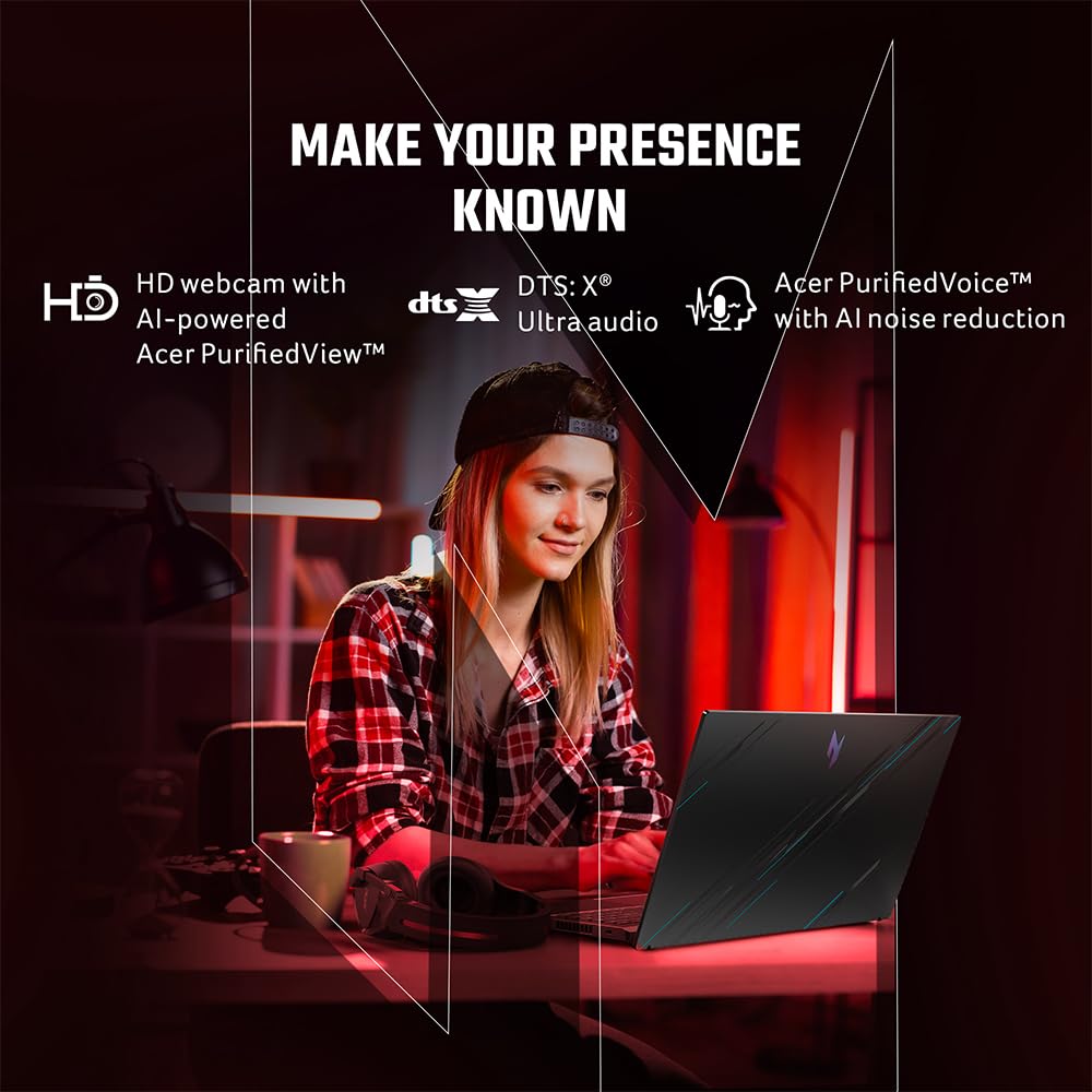 Acer Nitro V15, Intel Core i7-13th Gen 13620H Processor, NVIDIA GeForce RTX 4050-6GB GDDR6(16GB DDR5, 1TB) IPS FHD, 15.6"/39.6cm, 165Hz, Win 11 Home, Obsidian Black, 2.1KG, ANV15-51, Gaming Laptop