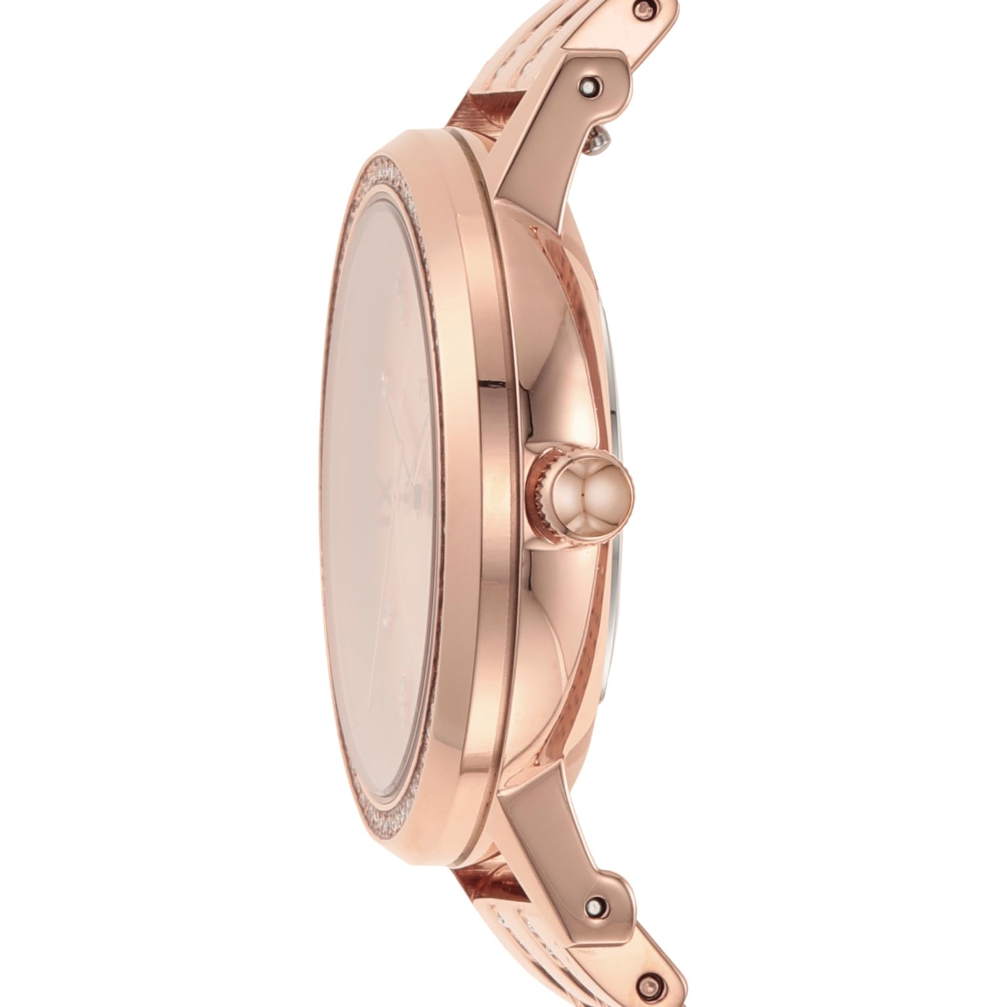 Fossil Gwen Analogue Women's Watch (Gold Dial Womens Standard Colored)-Es4879 Gold Plated, Gold Strap - Gold-Plated