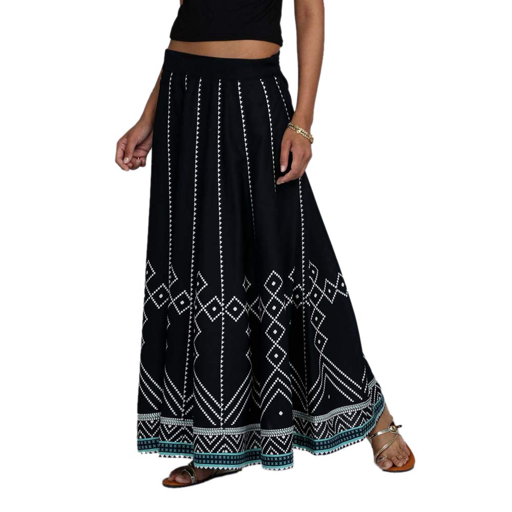 W for Women Full Maxi Skirt (18FE55386-59518_Black_WP)