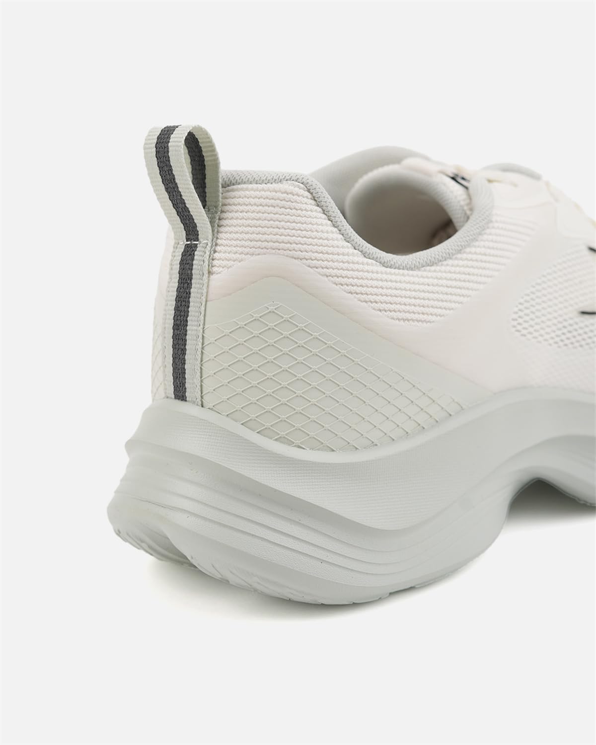 XTEP Mass Life Series Textile Upper IP Outsole Running Shoes for Men, Canvas White/Gray