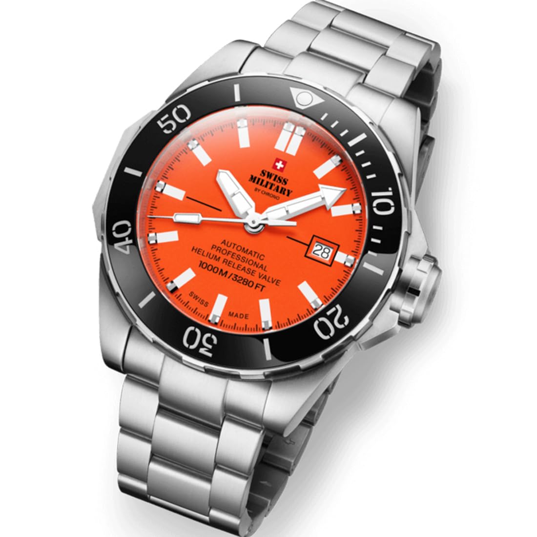 Swiss Military by Chrono Analogue Orange Dial Men's Watch-SMA34092.03