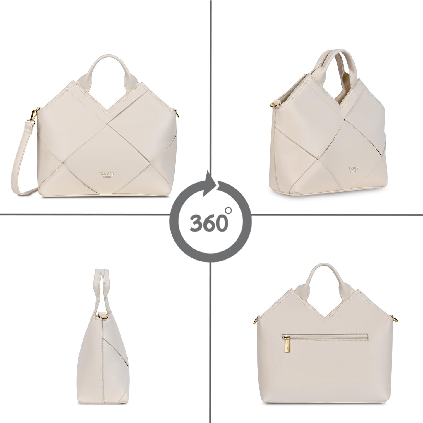 Lavie Luxe Women's Crossway Satchel Bag for Women | Satchel Handbag for Work | Ladies purse | Stylish Shoulder Bag | Gift for Women