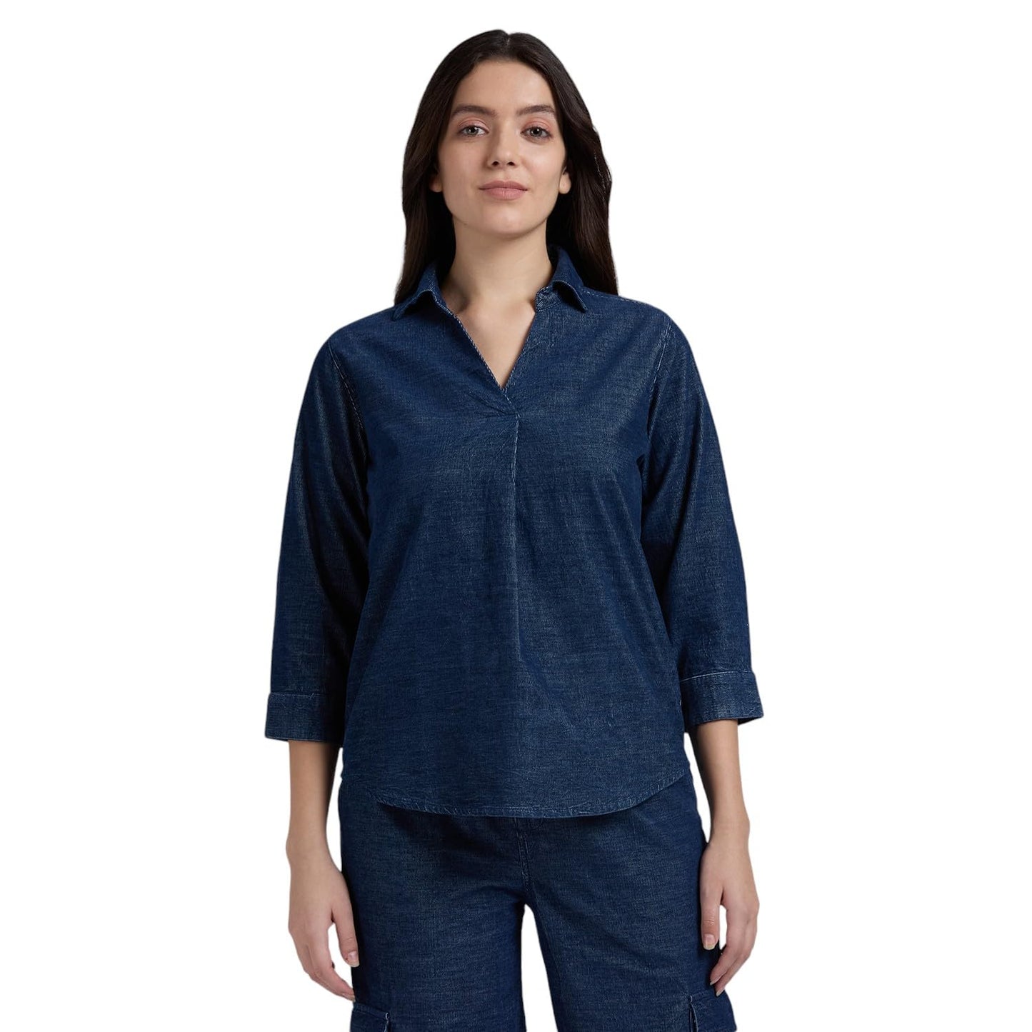 Pepe Jeans Women's Solid Regular Fit Shirt