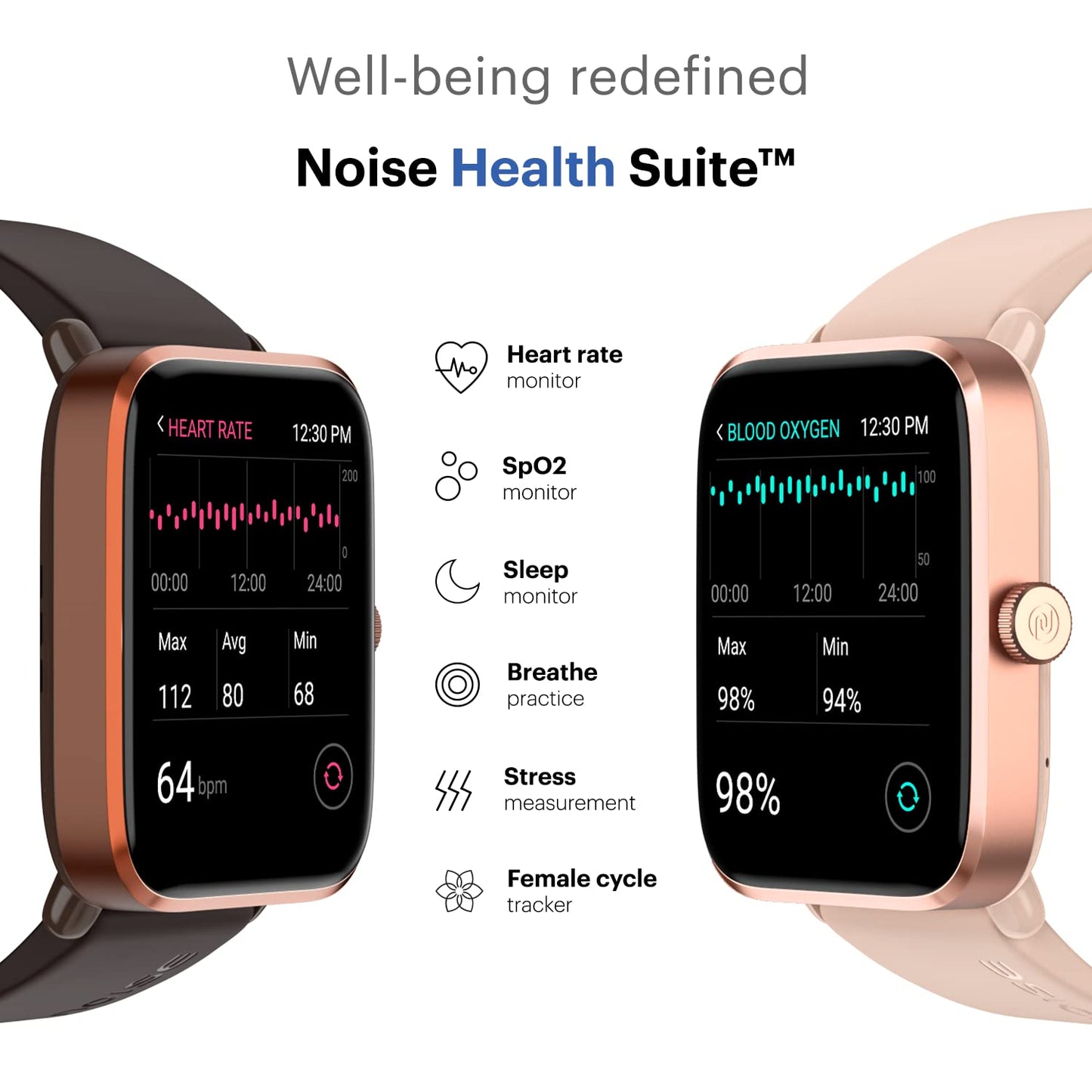 Noise ColorFit Pro 4 Alpha 1.78" AMOLED Display, Bluetooth Calling Smart Watch, Functional Crown, Metallic Build, Intelligent Gesture Control, Instacharge (Rose Pink)