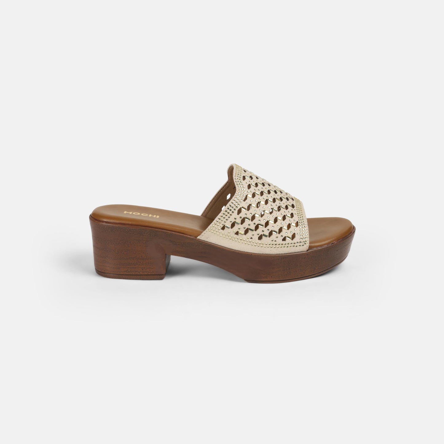 Mochi Women's Beige Open Casual with Platforms UK/2.5 EU/35(35-1747)