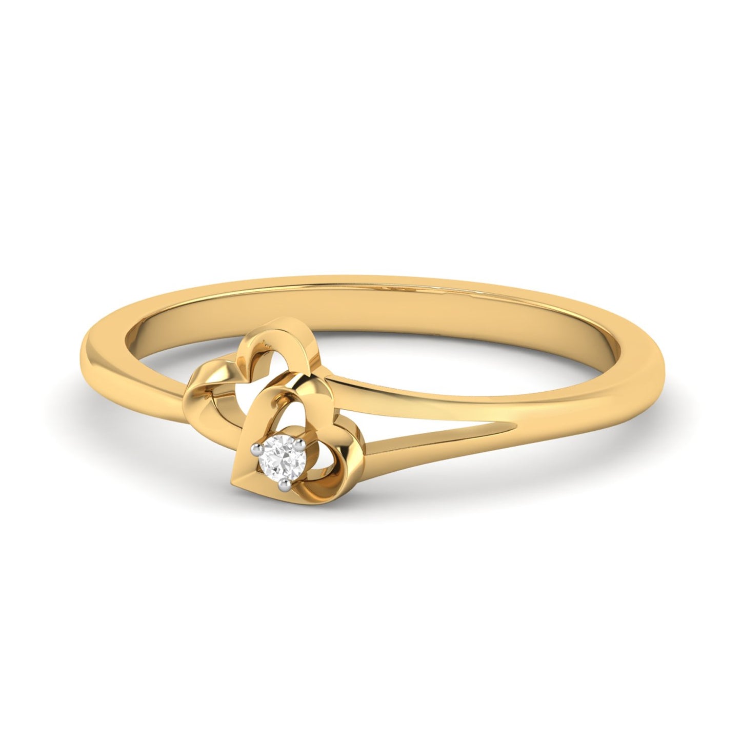 PC Jeweller The Drusilla 18KT Yellow Gold Diamond Ring for Women(Gold)