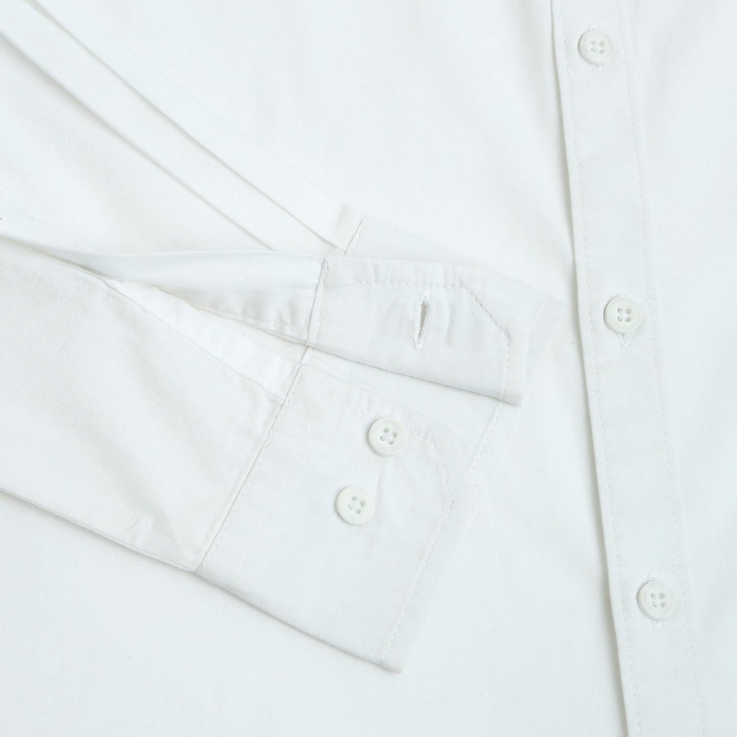 Thomas Scott Mens | Full Sleeve | Solid Plain Color | Regular Fit | Plus Size | 100% Cotton | Mandarin Collar | Casual | Shirt (White_3XL)