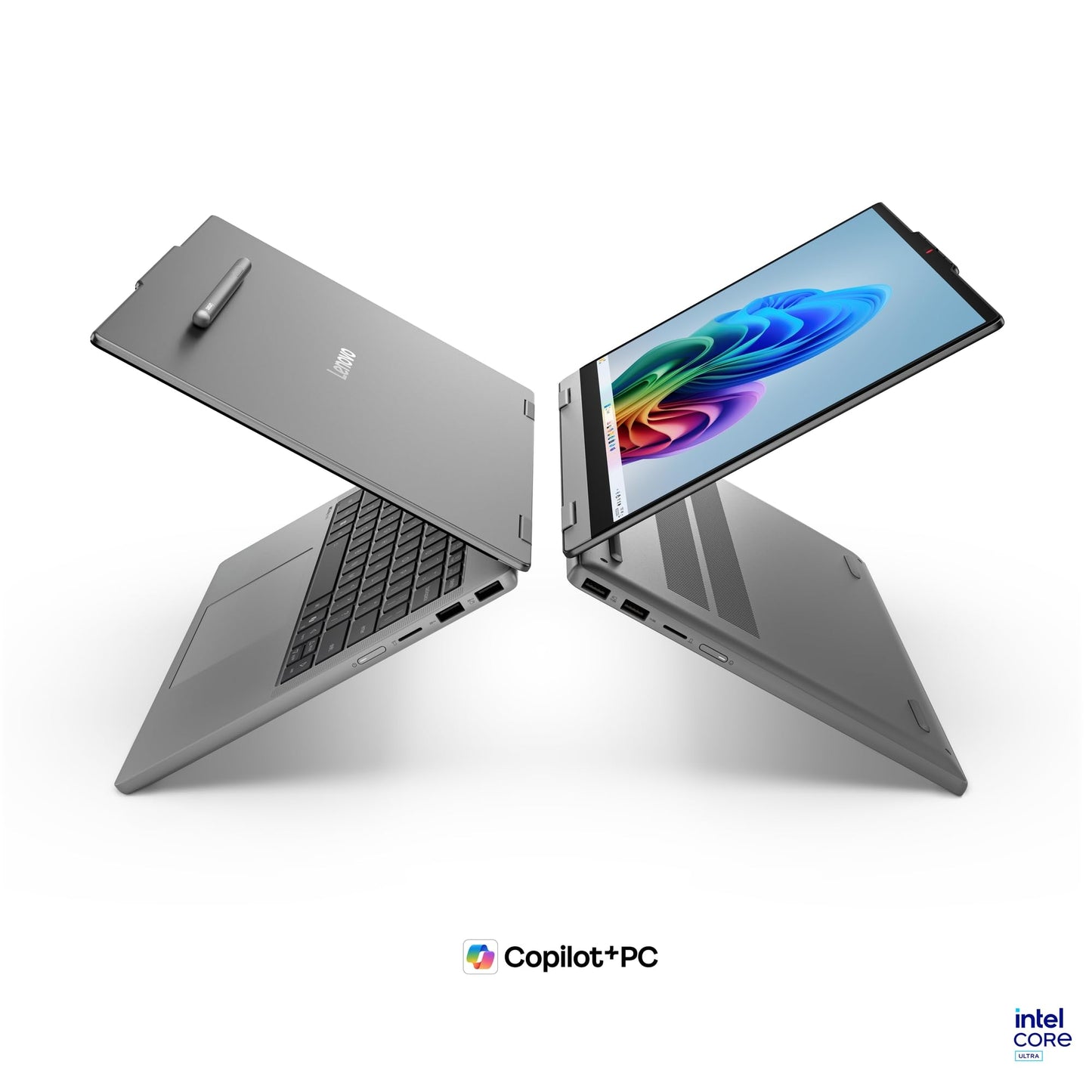 Lenovo IdeaPad 5 2-in-1 Convertible Laptop Intel Core Ultra 5 322 16GB RAM 512GB SSD 14" (35.5cm) WUXGA IPS Copilot+PC Windows 11 MS365 Basic+Office 2024 Lenovo Pen 2 1Yr ADP Grey 1.54Kg 83UG000HIN