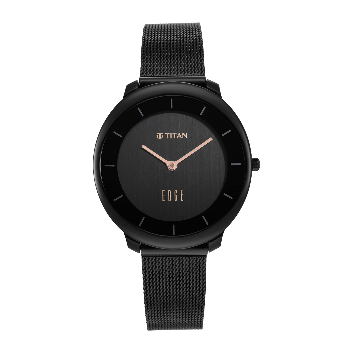 Titan Ladies Edge Dec’21 Analog Black Dial Women's Watch-2677NM01