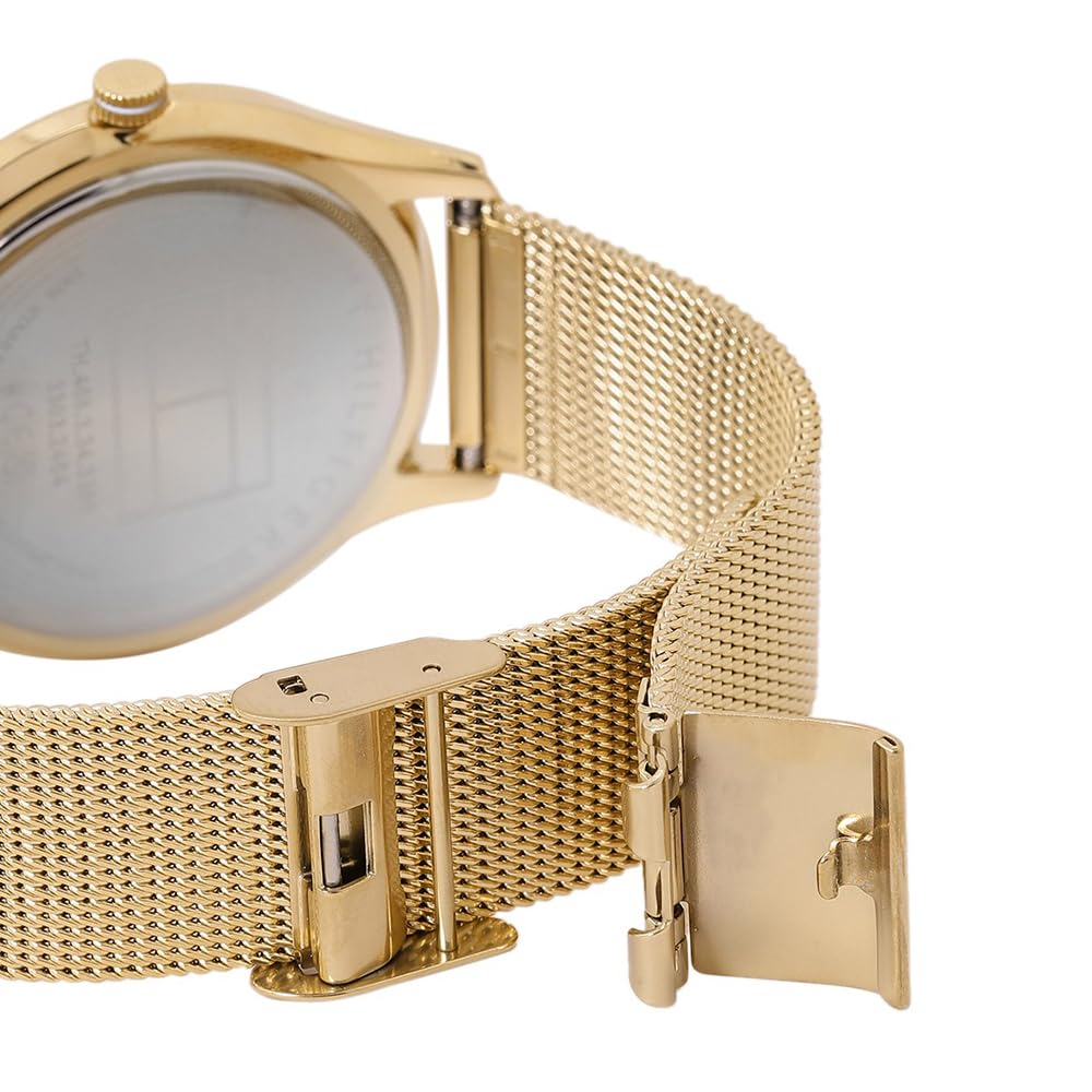 Tommy Hilfiger Quartz Blue Dial Two Toned Stainless Steel Strap Analog Watch for Women