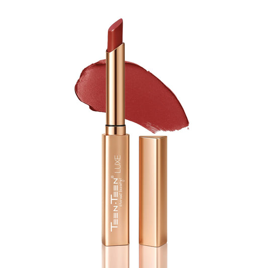 TEEN TEEN Luxe Matte Lipstick | Long Lasting | Ultra Smooth | Velvet Finish | Lightweight & Travel Friendly | Noughty-Nude, 1gm