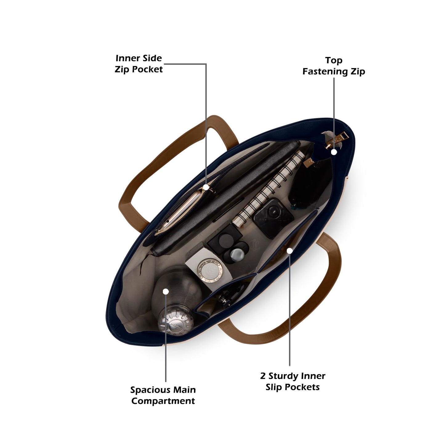 Lavie Women's Eliana Colourblock Tote Bag for Women | Tote Handbag for Work | Ladies purse | Stylish Shoulder Bag | Gift for Women