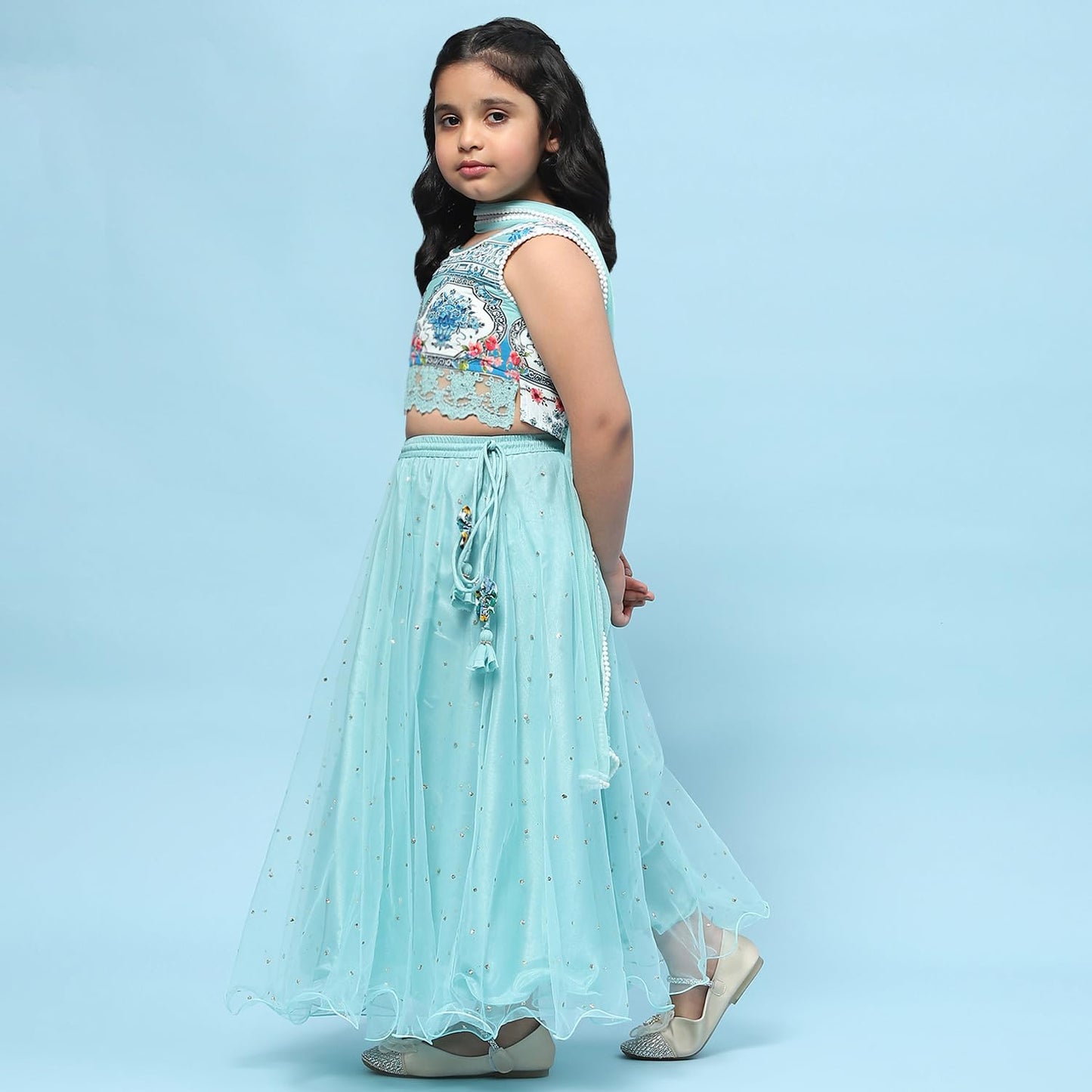 BIBA Girls PRINTED STRAIGHT KID(KWSUMMER ZEST5826_WHITE_11)