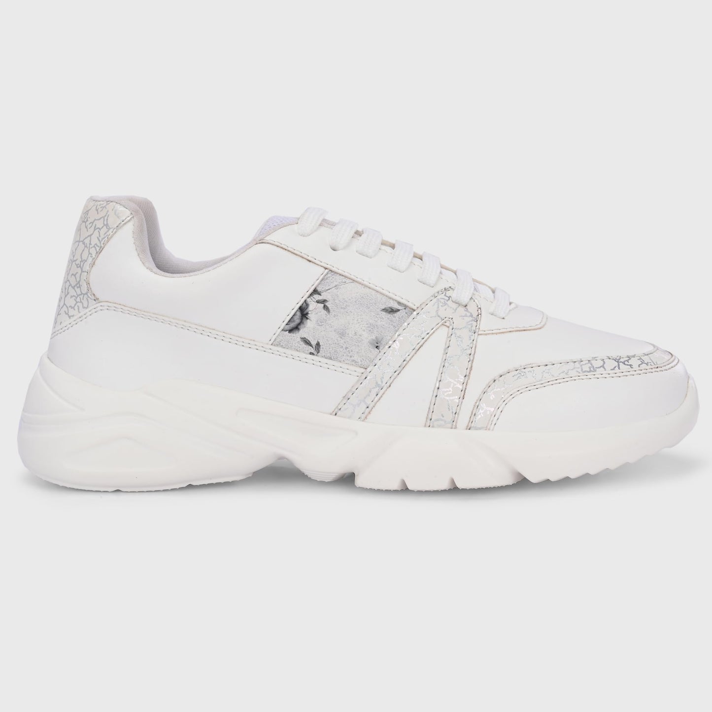 Centrino Women Casual Sneaker | Ultra Soft Cushion | Trendy & Lightweight Design | Low Top Flat Sole | Colorblock Sneakers | White Sneakers Girl Shoes 7621-5