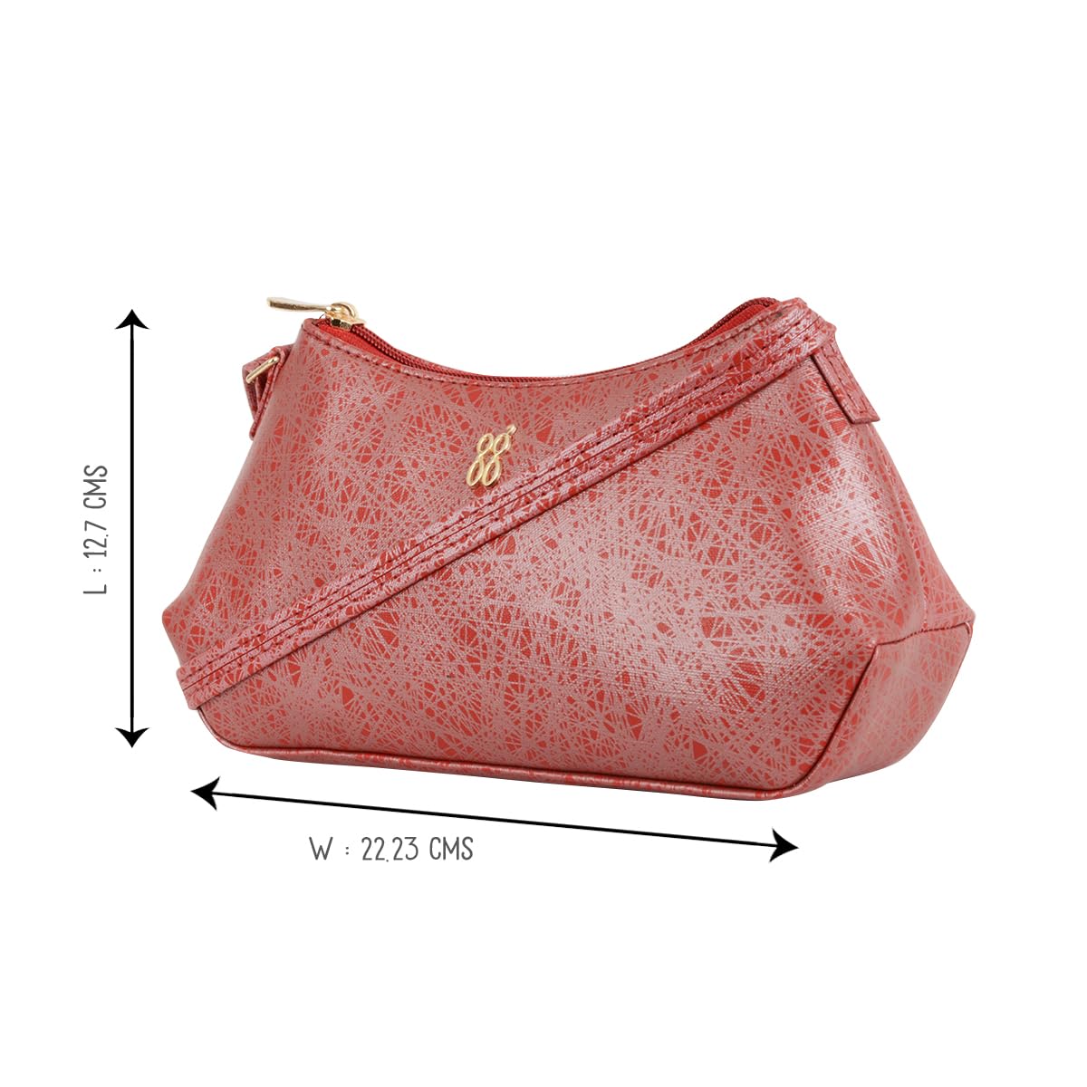Baggit Women Red Hobo Sling Bag XXS Size | Ladies Stylish Casual Cross Body Purse Handbag