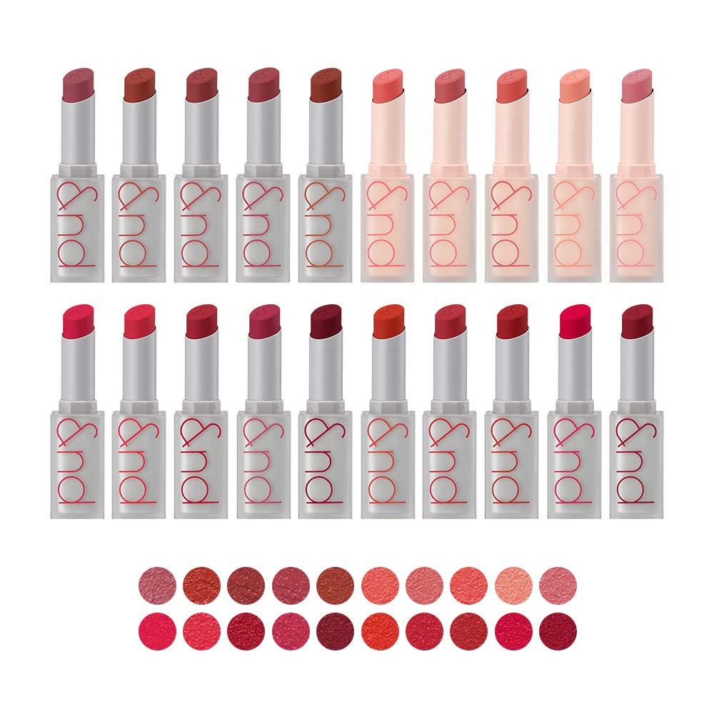 Rom&nd Zero Matte Lipstick - Lightweight, Velvety Matte, Buildable, Long-Lasting, Non-Drying - 20 Red Dive, 3g