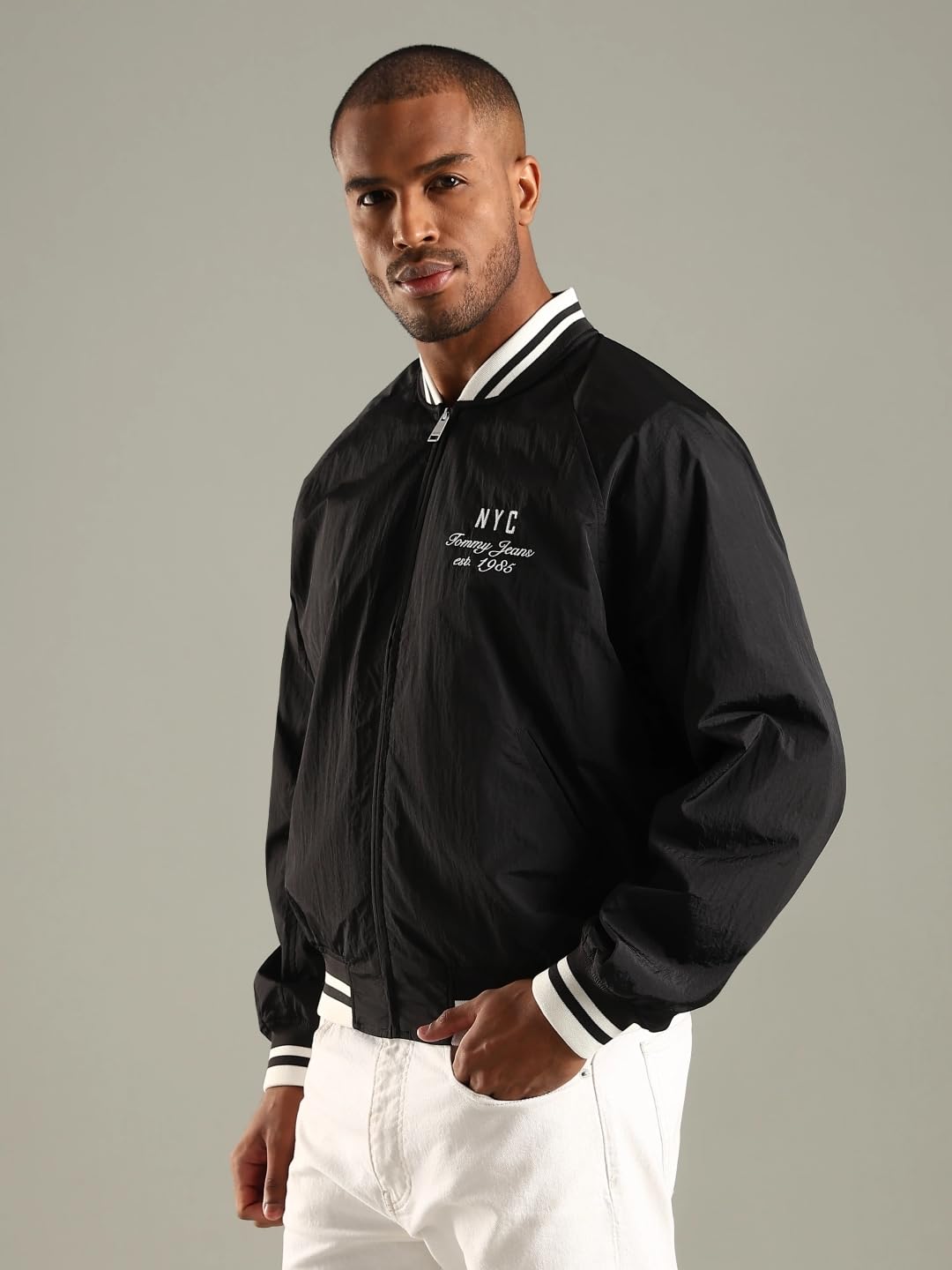 Graphic Regular Fit Nylon Jacket