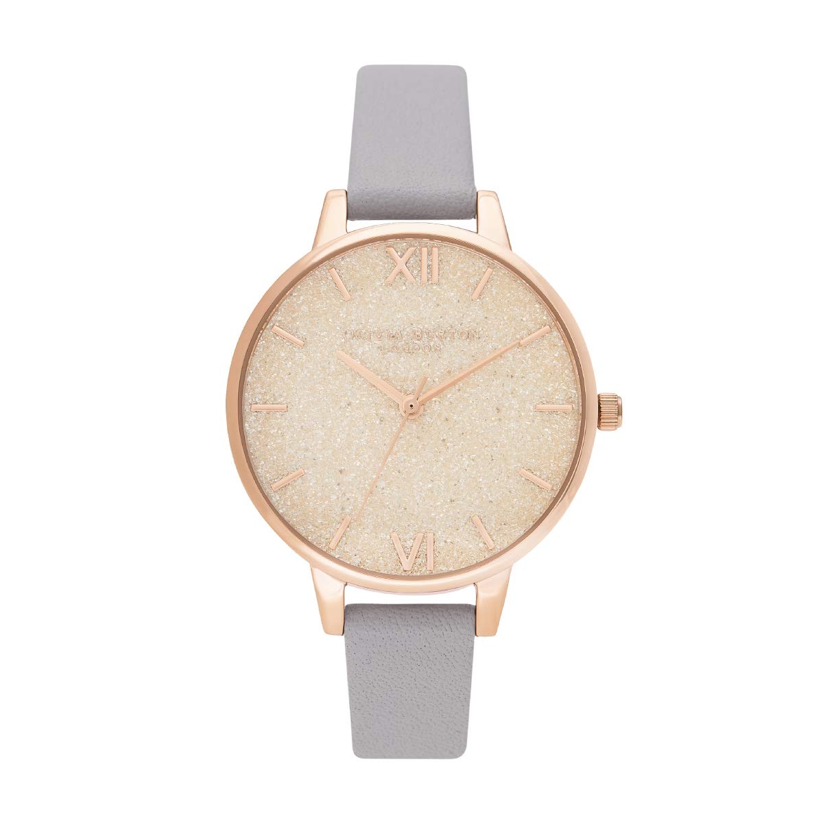 Olivia burton Glitter Dial Quartz Pale Rose Gold Glitter Dial for Women's Watch - OB16GD45